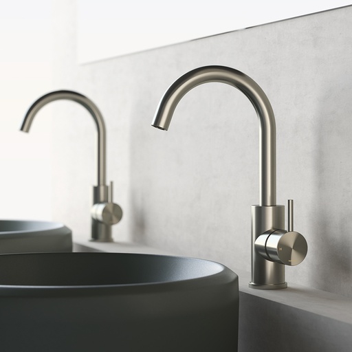 Archie - Mitigeur Lavabo - Bec Pivotant - Inox 316 - AR004