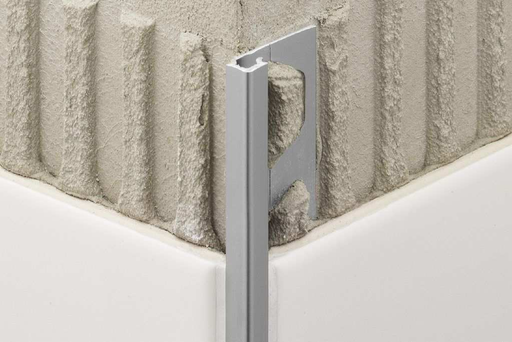 Profilé mural - Quadec-AQGX - Alu. Gris Quartz Anodisé Finition Tramée - 2.50 ml