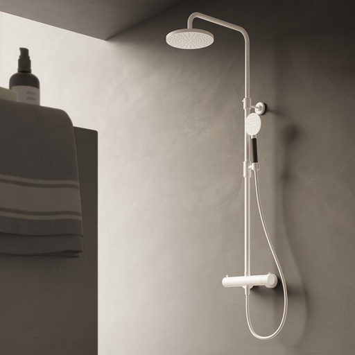 Cobber - Set Douche - Mitigeur Thermostatique - Pomme - Douchette Ronde 9 cm - SDS10